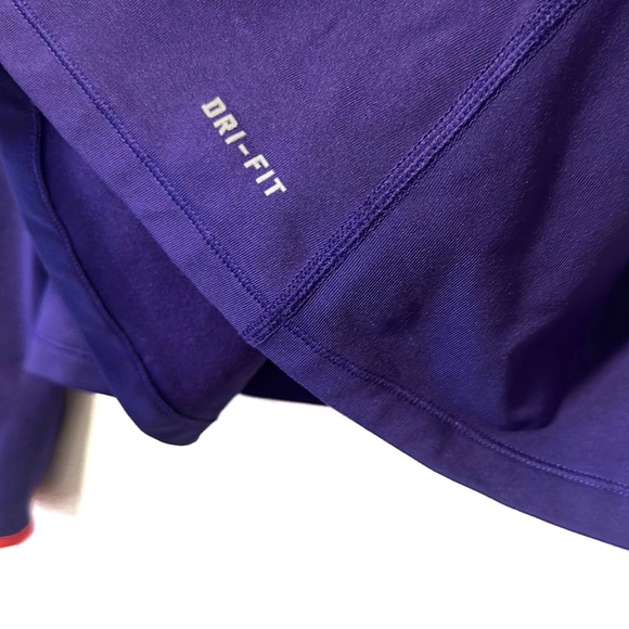 Nike Pro Dr-Fit Quarter Zip Long Sleeve Purple Top - Picture 5 of 6